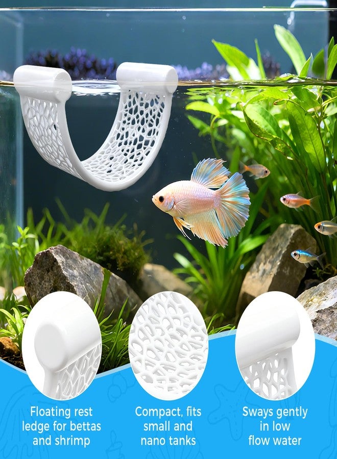 KCMOSGI Betta Fish Hammock, White U Shape Betta Hammock, Betta Bed for Small Fish, Fish Tank Decoration, Betta Fish Tank Accessories for Shrimp and Bettas - Image 4